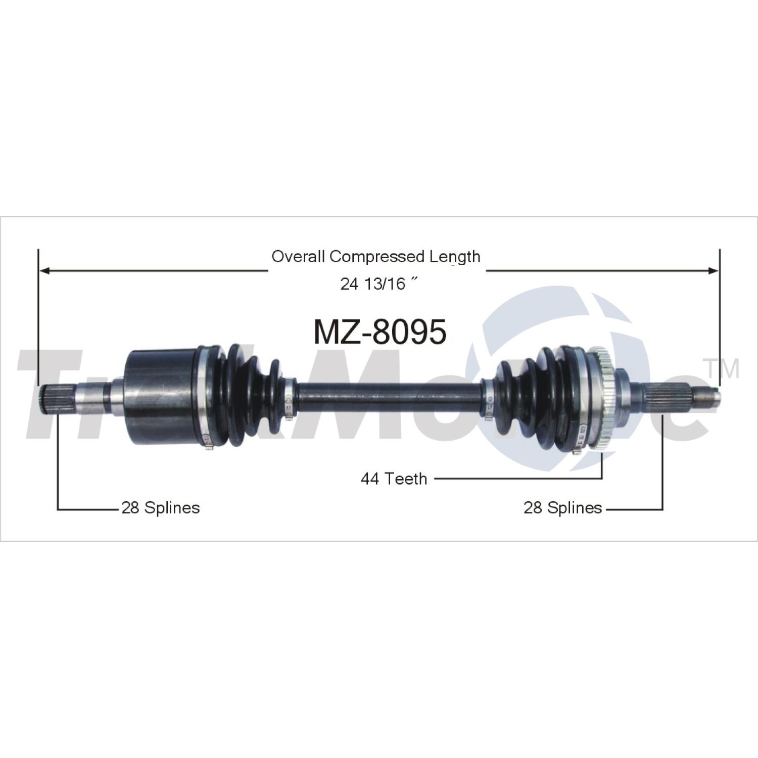 TrakMotive MZ8095 - CV Axle Shaft TrakMotive MZ8095 CV Axle Shaft product image 1 of 3