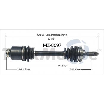 1993 Ford Probe CV Axle Shaft Front Right TrakMotive MZ8097 image 1 of 3