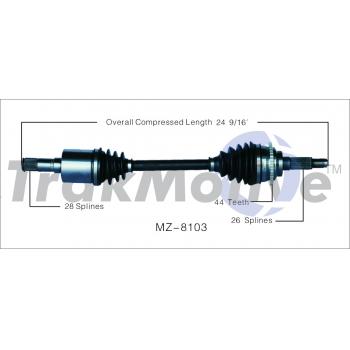 2003 Mazda Protege5 CV Axle Shaft Front Left TrakMotive MZ8103 image 1 of 3