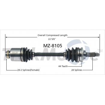 2001 Mazda MPV CV Axle Shaft Front Right TrakMotive MZ8105 image 1 of 3