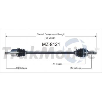 1998 Mazda Protege CV Axle Shaft Front Right TrakMotive MZ8121 image 1 of 3