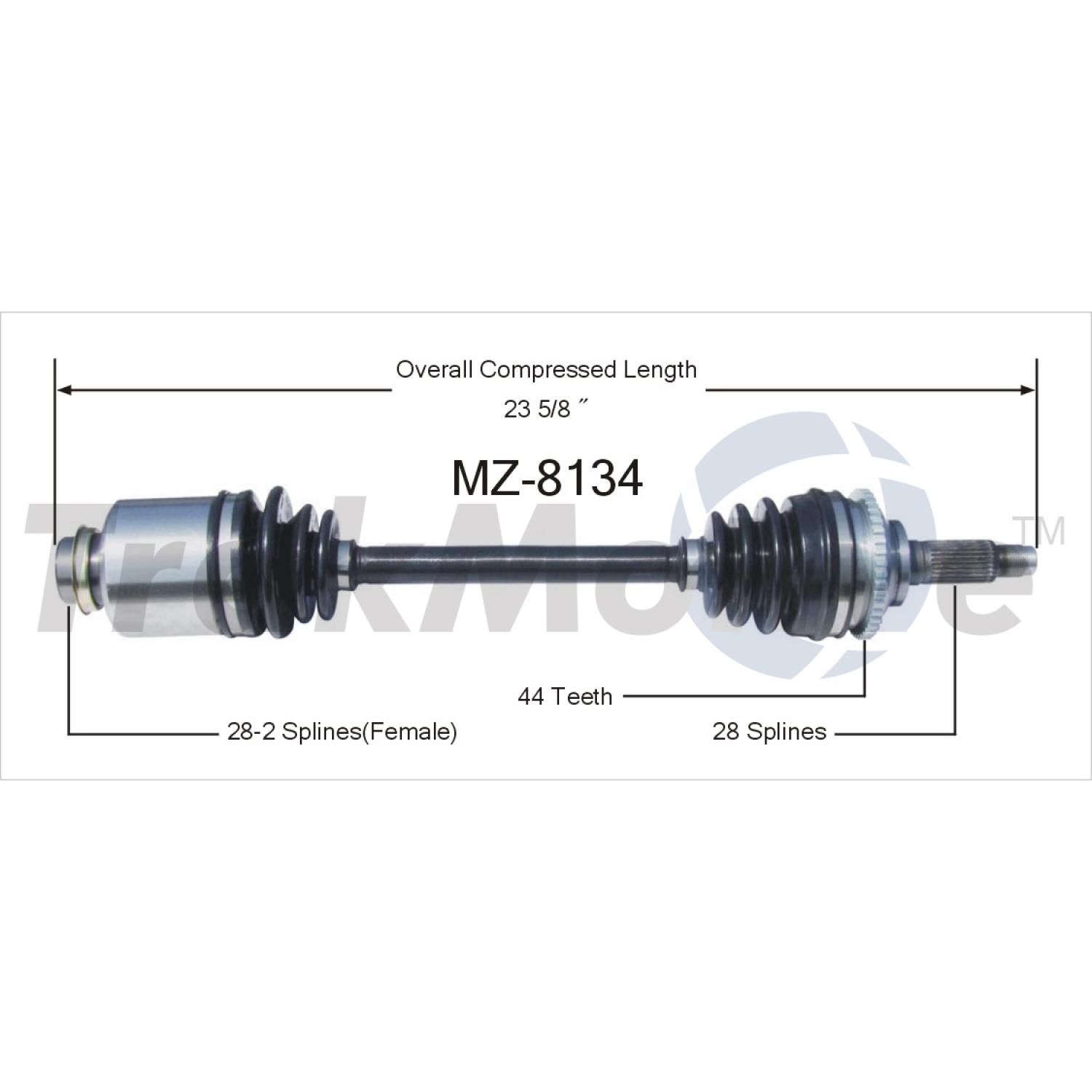 TrakMotive MZ8134 - CV Axle Shaft TrakMotive MZ8134 CV Axle Shaft product image 1 of 3