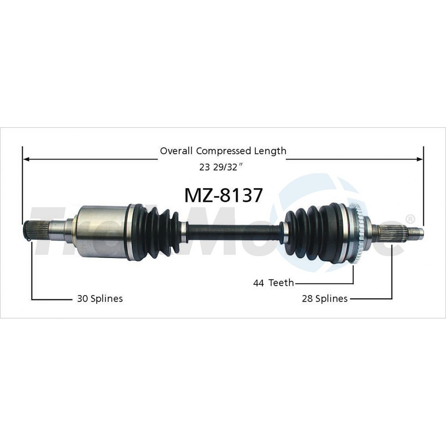TrakMotive MZ8137 - CV Axle Shaft TrakMotive MZ8137 CV Axle Shaft product image 1 of 3