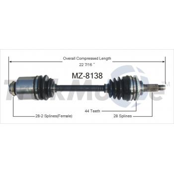 2005 Mazda 6 CV Axle Shaft Front Right TrakMotive MZ8138 image 1 of 3