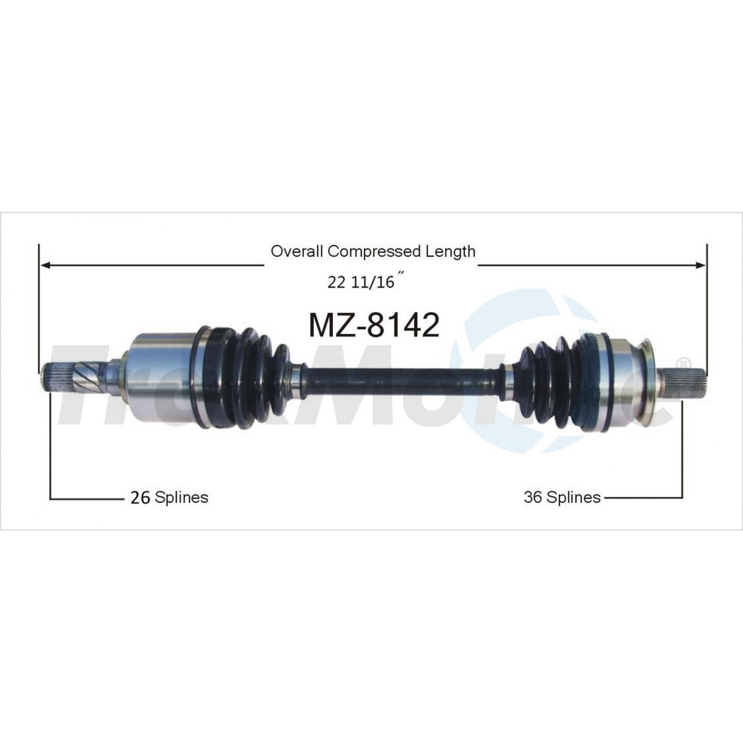 TrakMotive MZ8142 - CV Axle Shaft TrakMotive MZ8142 CV Axle Shaft product image 1 of 3