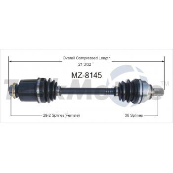 2005 Mazda 3 CV Axle Shaft Front Right TrakMotive MZ8145 image 1 of 3