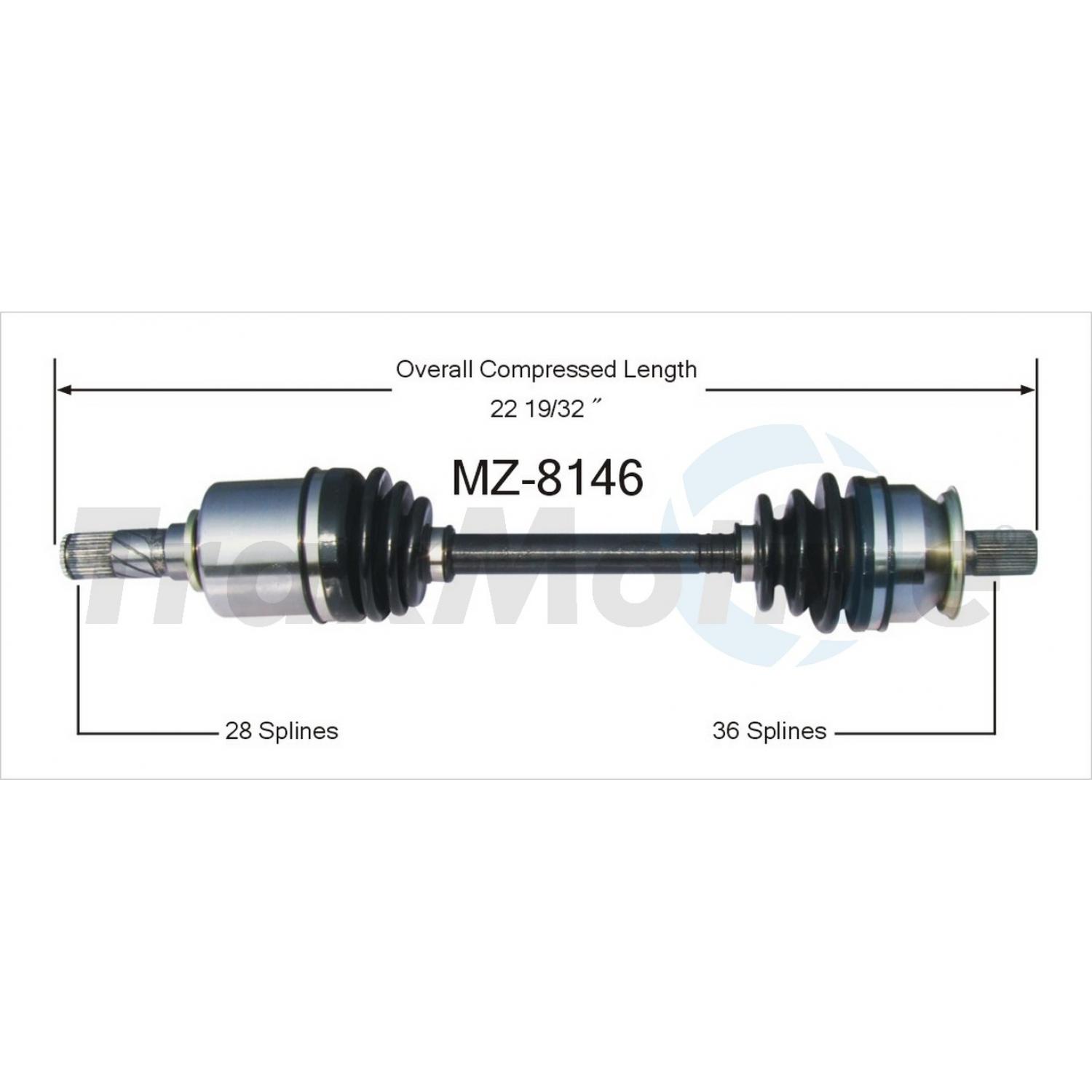 TrakMotive MZ8146 - CV Axle Shaft TrakMotive MZ8146 CV Axle Shaft product image 1 of 3