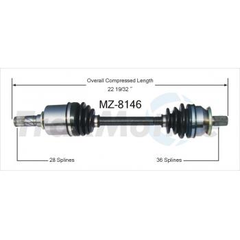 2005 Mazda 3 CV Axle Shaft Front Left TrakMotive MZ8146 image 1 of 3