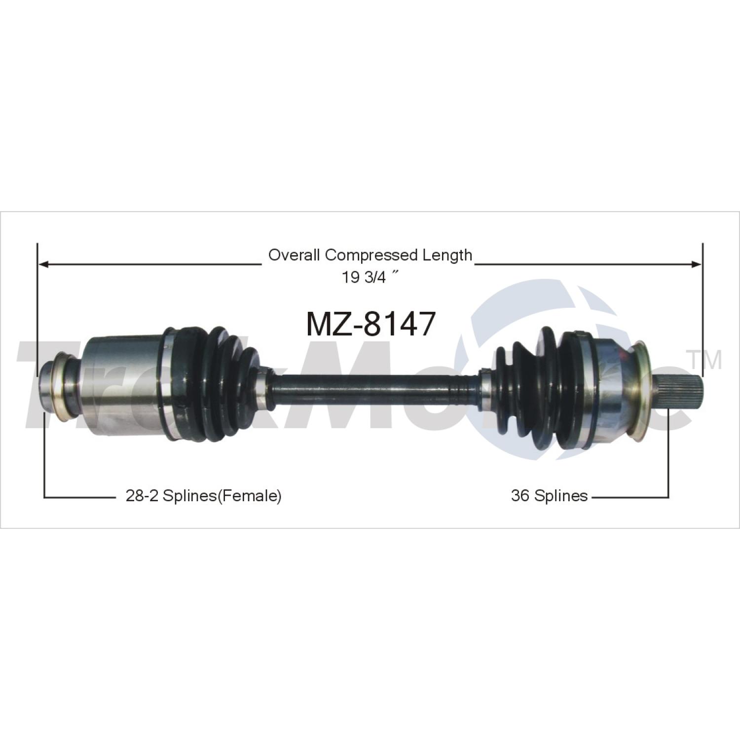 TrakMotive MZ8147 - CV Axle Shaft TrakMotive MZ8147 CV Axle Shaft product image 1 of 3