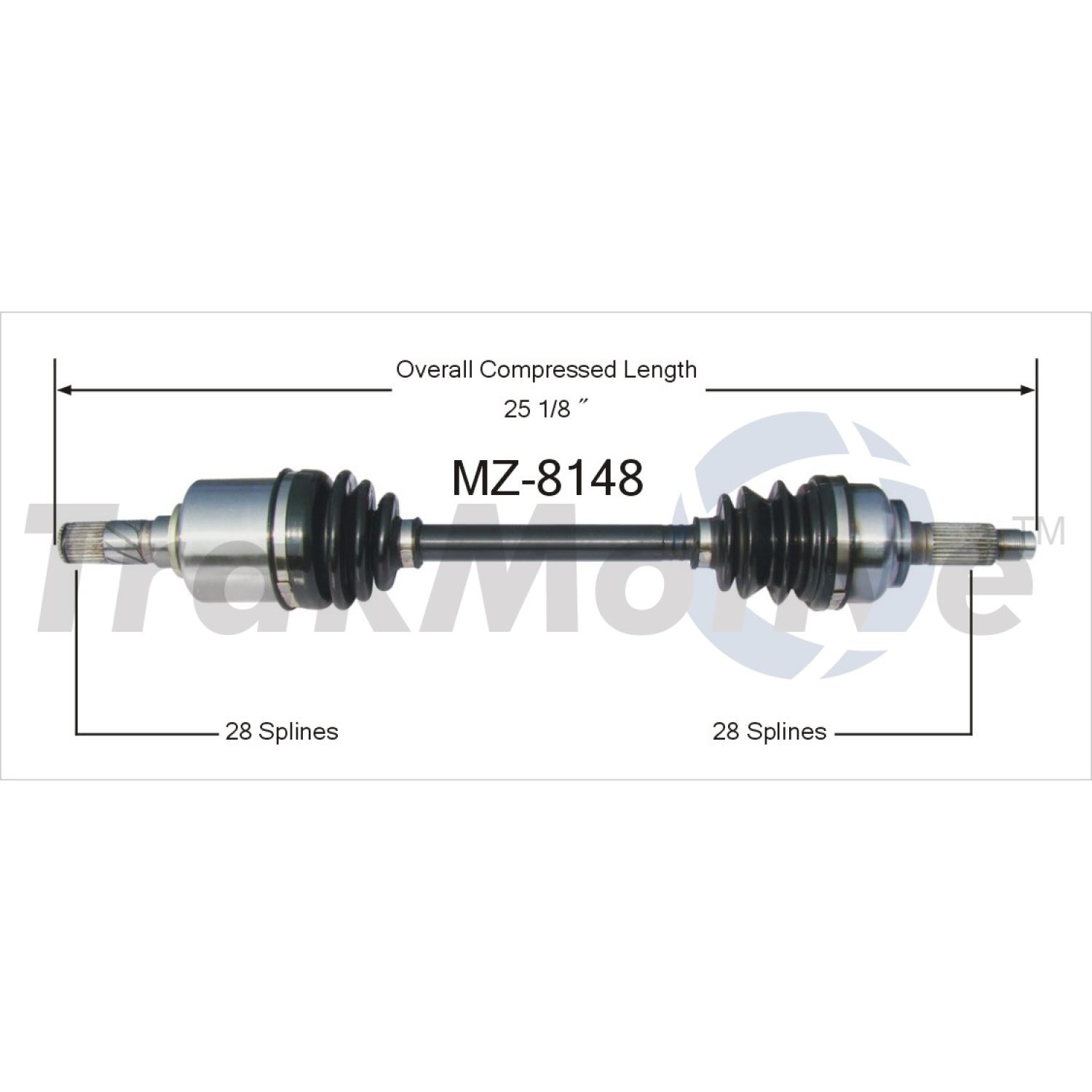 TrakMotive MZ8148 - CV Axle Shaft TrakMotive MZ8148 CV Axle Shaft product image 1 of 3