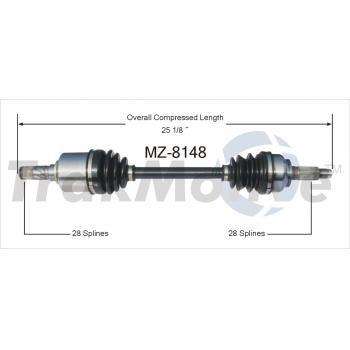 2006 Mazda 3 CV Axle Shaft Front Left TrakMotive MZ8148 image 1 of 3