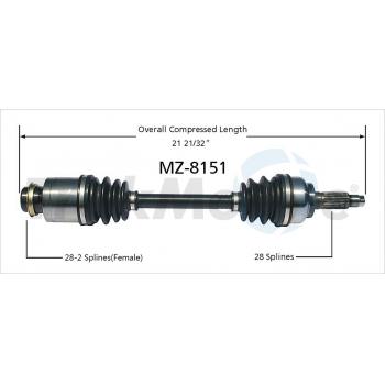 2011 Mazda 3 CV Axle Shaft Front Right TrakMotive MZ8151 image 1 of 3