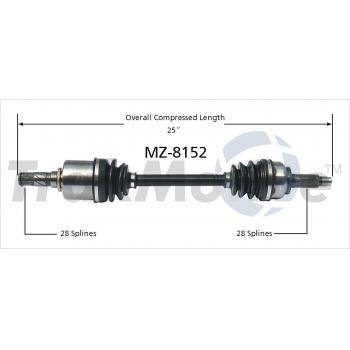 2011 Mazda 3 CV Axle Shaft Front Left TrakMotive MZ8152 image 1 of 3