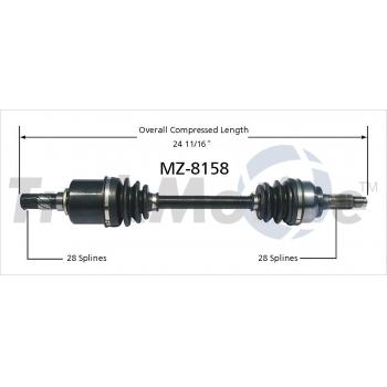 2010 Mazda 5 CV Axle Shaft Front Left TrakMotive MZ8158 image 1 of 3