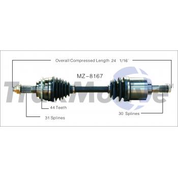 2006 Mazda 6 CV Axle Shaft Front Left TrakMotive MZ8167 image 1 of 3