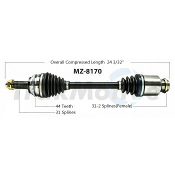 2013 Mazda CX-9 CV Axle Shaft Front Right TrakMotive MZ8170 image 1 of 3