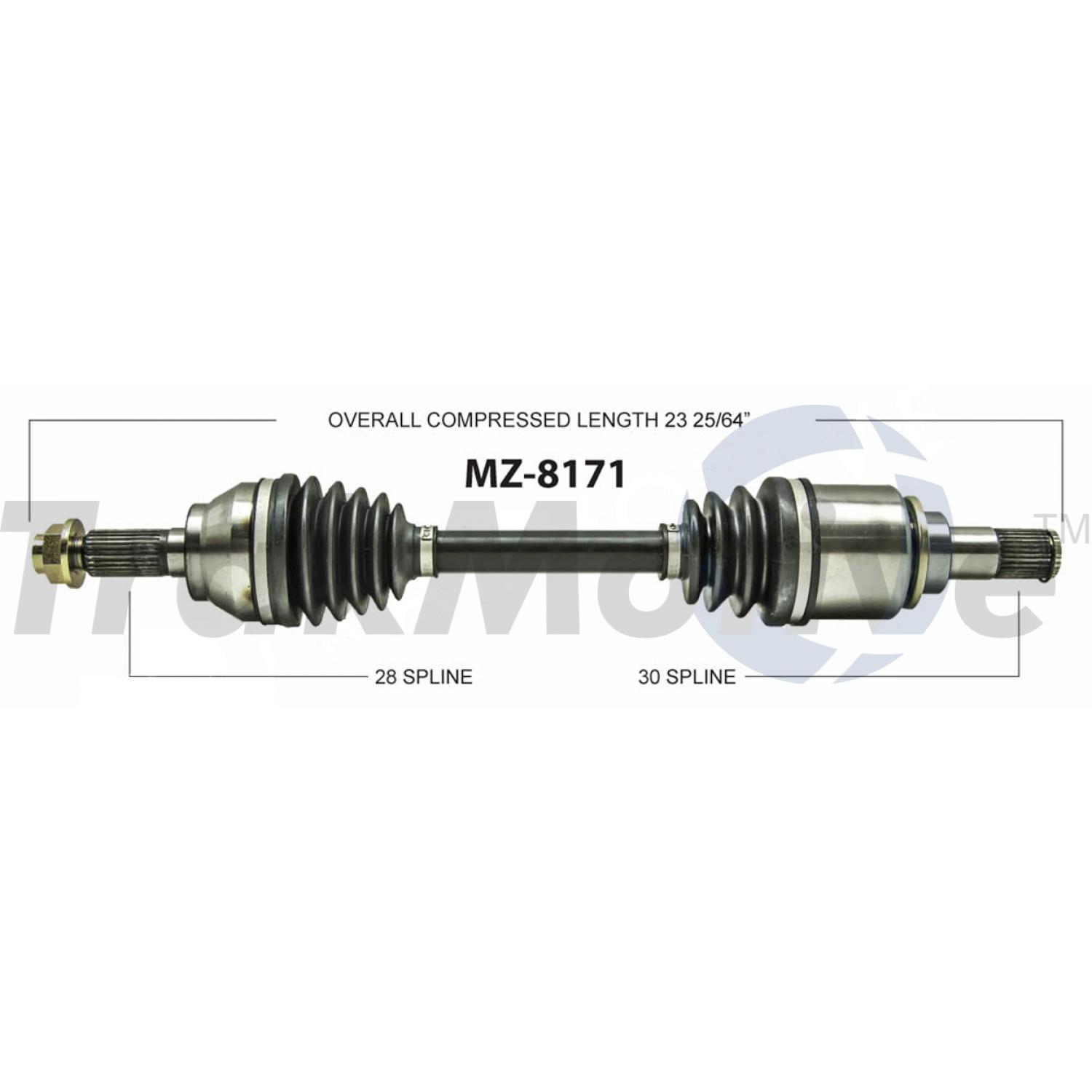 TrakMotive MZ8171 - CV Axle Shaft TrakMotive MZ8171 CV Axle Shaft product image 1 of 3