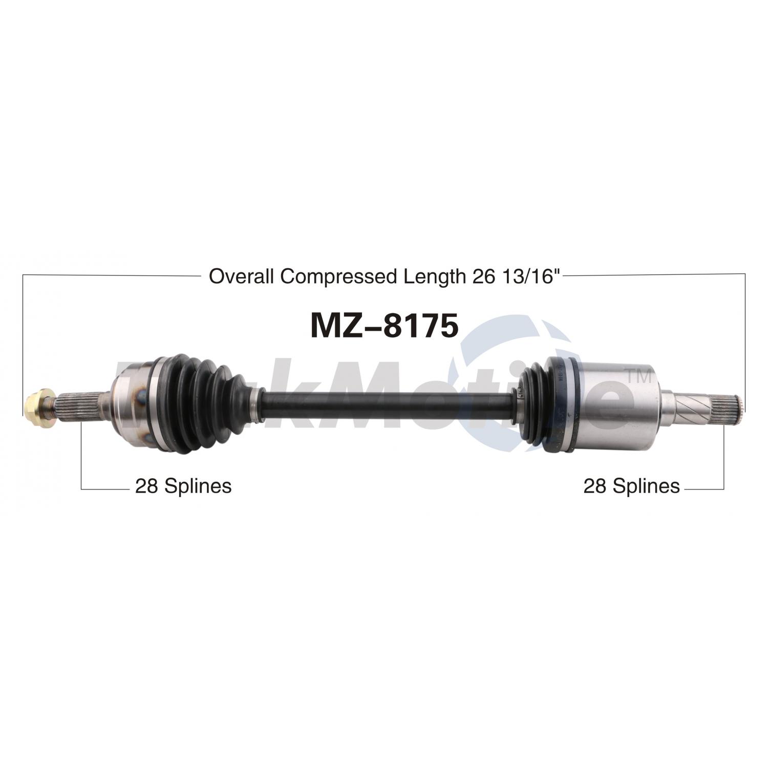 TrakMotive MZ8175 - CV Axle Shaft TrakMotive MZ8175 CV Axle Shaft product image 1 of 3