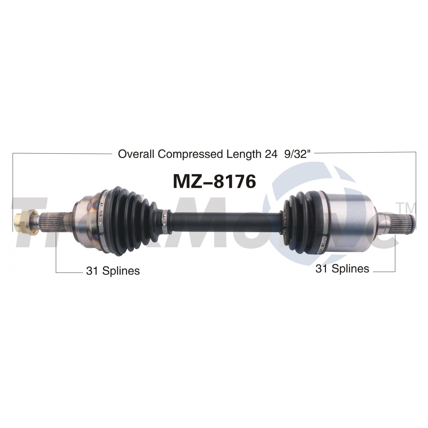 TrakMotive MZ8176 - CV Axle Shaft TrakMotive MZ8176 CV Axle Shaft product image 1 of 3