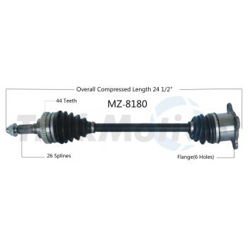 1995 Mazda Miata CV Axle Shaft Rear Left TrakMotive MZ8180 image 1 of 3