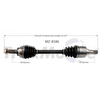 2013 Mazda 3 CV Axle Shaft Front Left TrakMotive MZ8186 image 1 of 3