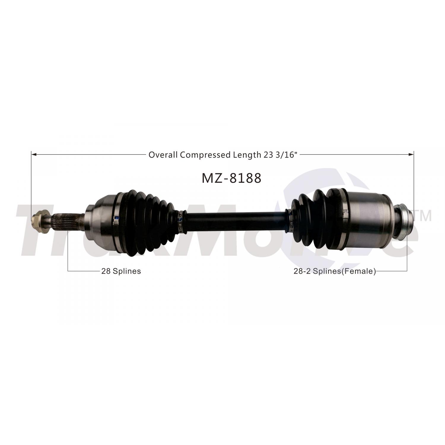 TrakMotive MZ8188 - CV Axle Shaft TrakMotive MZ8188 CV Axle Shaft product image 1 of 3