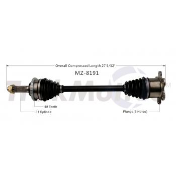 1995 Mazda 929 CV Axle Shaft Rear Left TrakMotive MZ8191 image 1 of 3