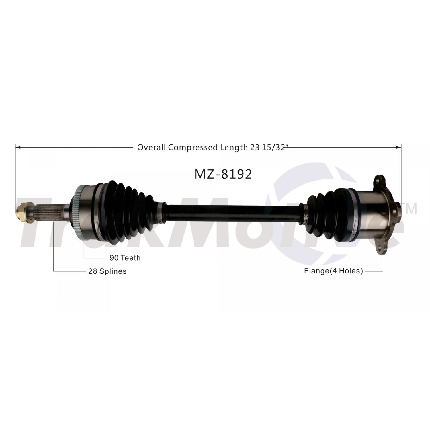 TrakMotive MZ8192 - CV Axle Shaft TrakMotive MZ8192 CV Axle Shaft product image 1 of 3