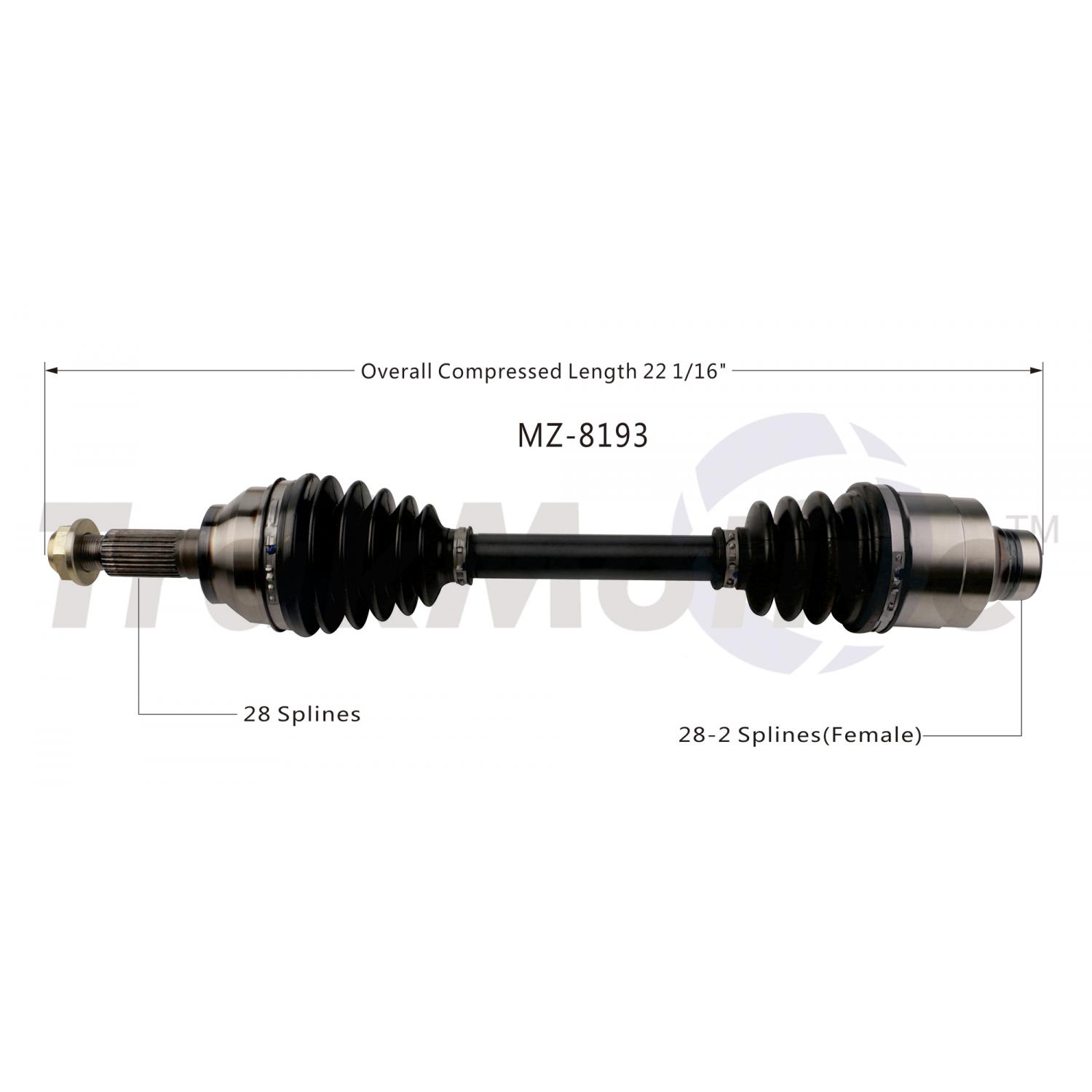 TrakMotive MZ8193 - CV Axle Shaft TrakMotive MZ8193 CV Axle Shaft product image 1 of 3