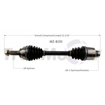 2013 Mazda 3 CV Axle Shaft Front Right TrakMotive MZ8193 image 1 of 3