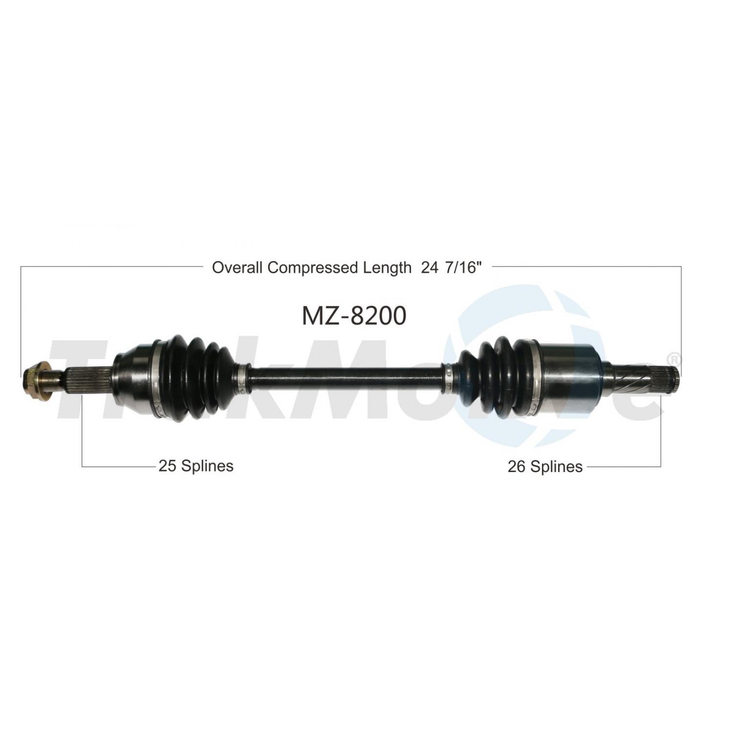 TrakMotive MZ8200 CV Axle Shaft product image 1 of 3