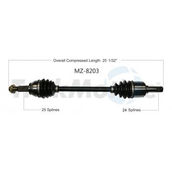 2014 Mazda 2 CV Axle Shaft Front Left TrakMotive MZ8203 image 1 of 3