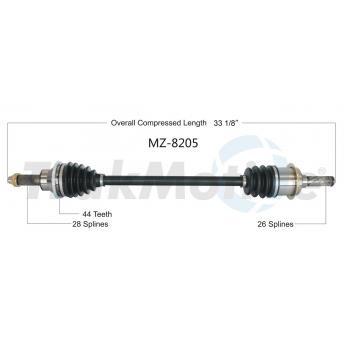 2007 Mazda CX-7 CV Axle Shaft Rear Right TrakMotive MZ8205 image 1 of 3