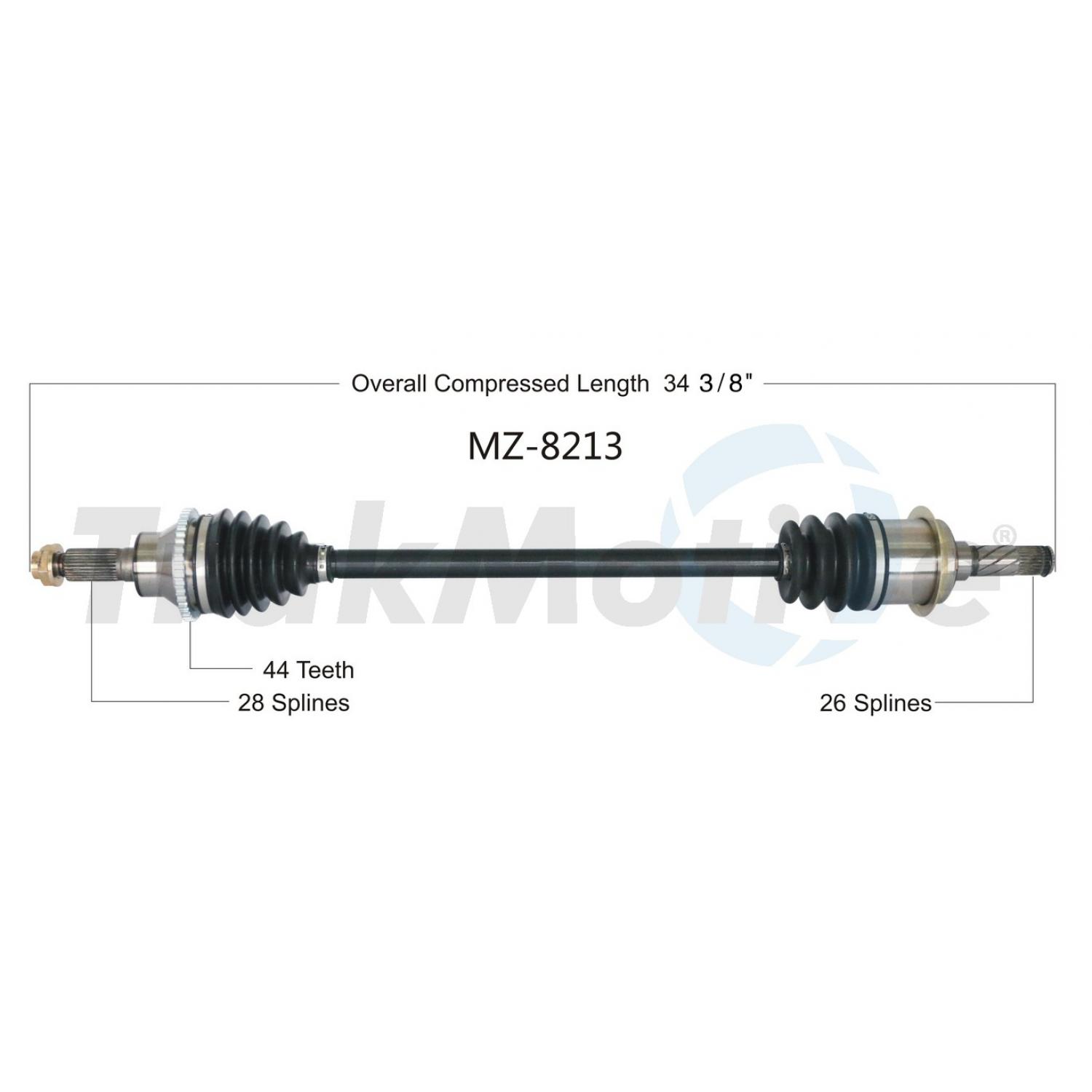 TrakMotive MZ8213 - CV Axle Shaft TrakMotive MZ8213 CV Axle Shaft product image 1 of 3