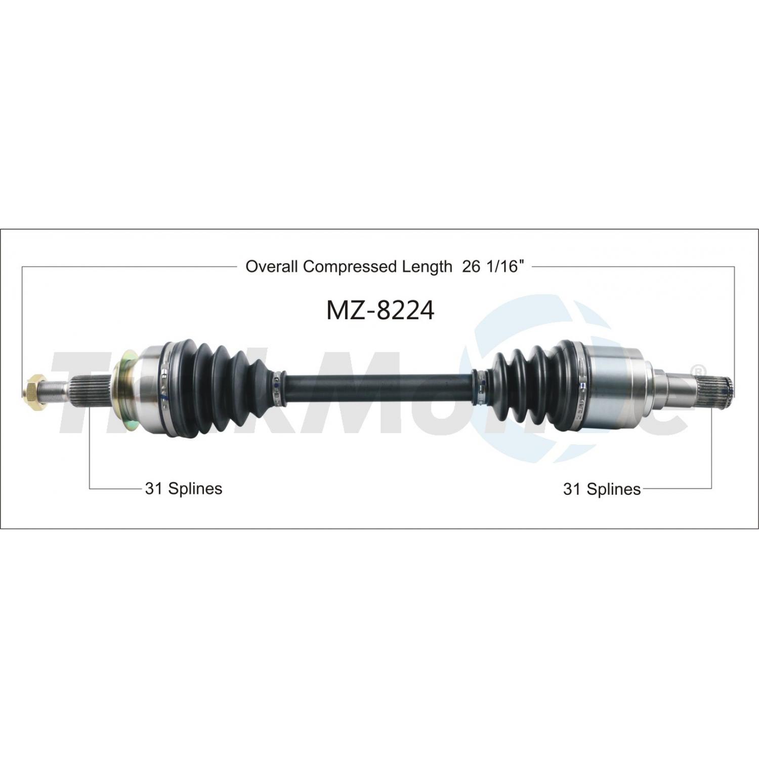TrakMotive MZ8224 - CV Axle Shaft TrakMotive MZ8224 CV Axle Shaft product image 1 of 3