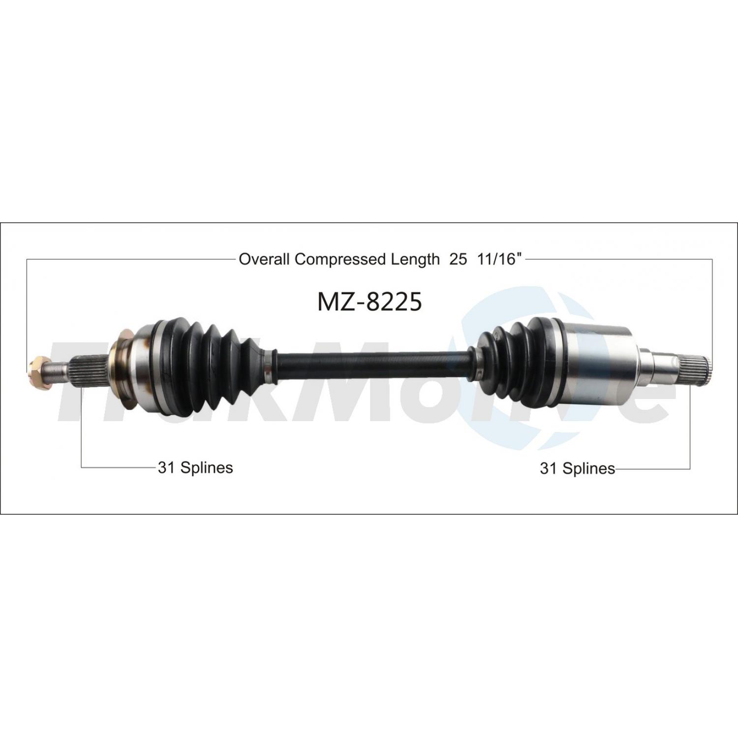 TrakMotive MZ8225 - CV Axle Shaft TrakMotive MZ8225 CV Axle Shaft product image 1 of 3