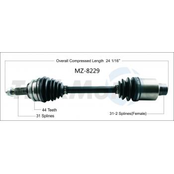 2015 Mazda CX-9 CV Axle Shaft