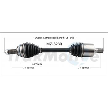 2015 Mazda CX-9 CV Axle Shaft Front Left TrakMotive MZ8230 image 1 of 3