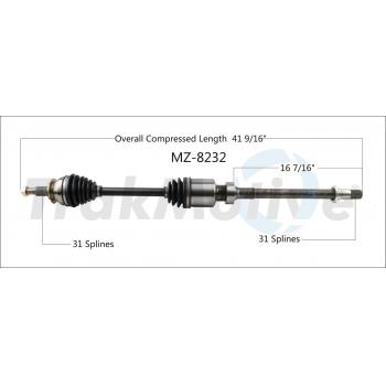 2021 Mazda CX-9 CV Axle Shaft Front Right TrakMotive MZ8232 image 1 of 3