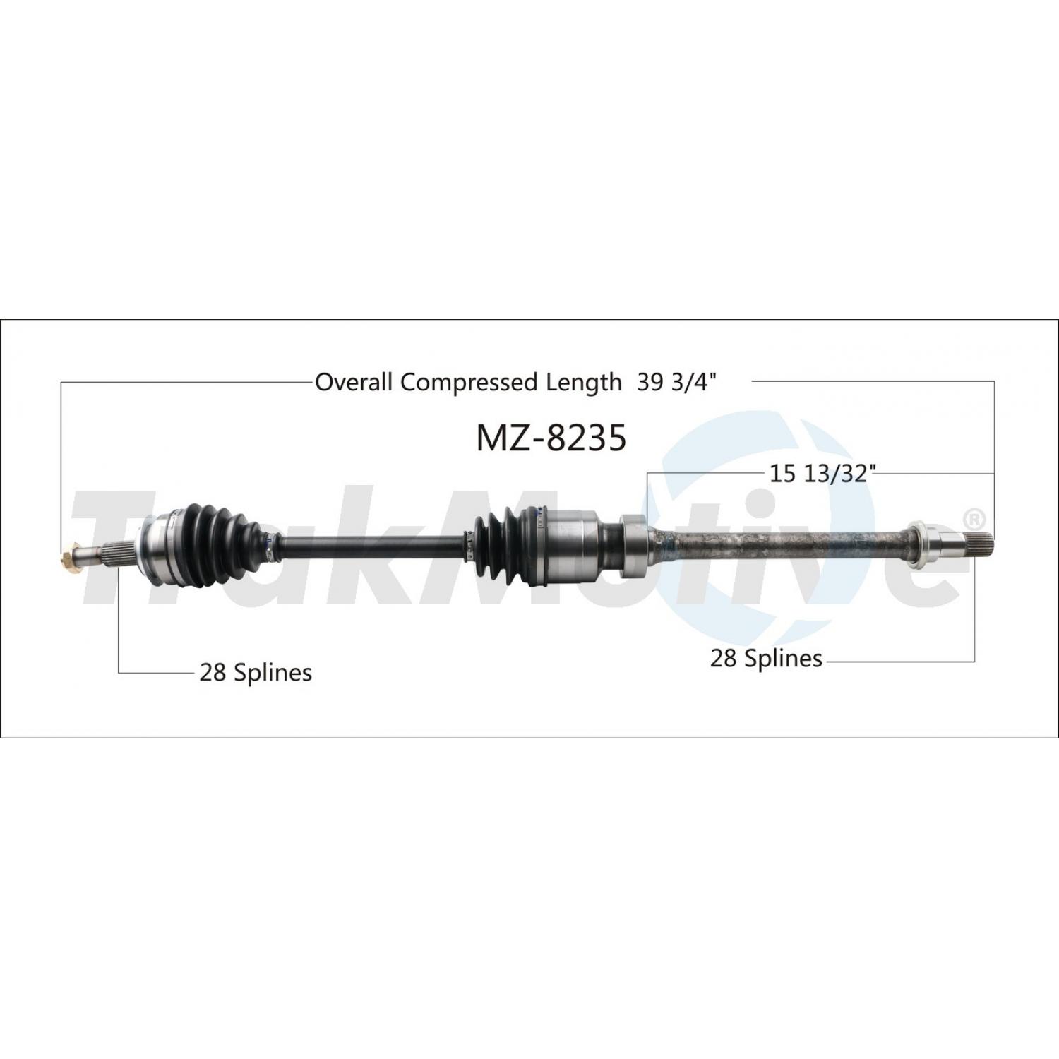 TrakMotive MZ8235 - CV Axle Shaft TrakMotive MZ8235 CV Axle Shaft product image 1 of 3
