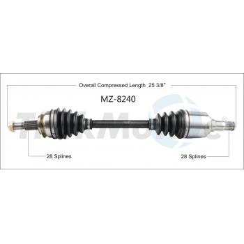 2018 Mazda 3 CV Axle Shaft Front Left TrakMotive MZ8240 image 1 of 3
