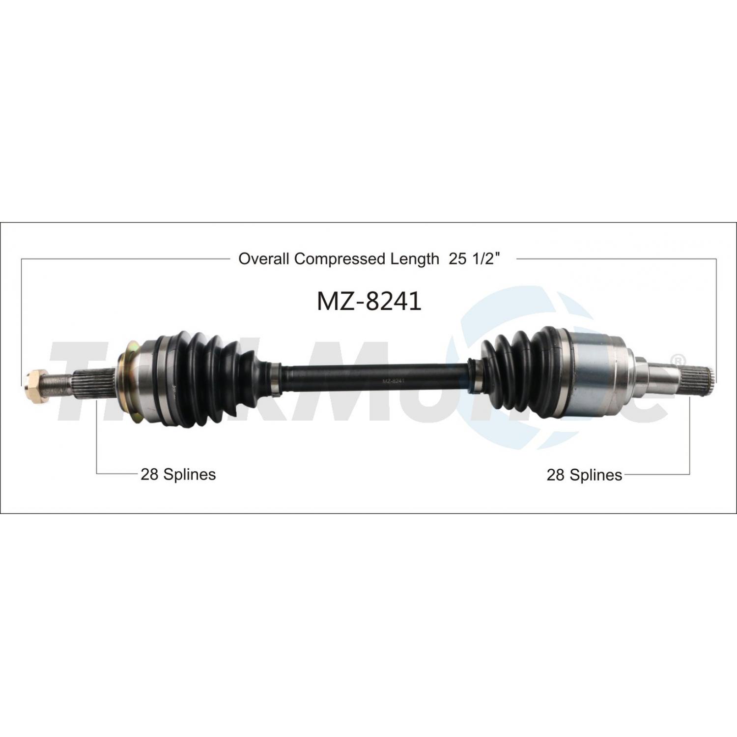 TrakMotive MZ8241 - CV Axle Shaft TrakMotive MZ8241 CV Axle Shaft product image 1 of 3