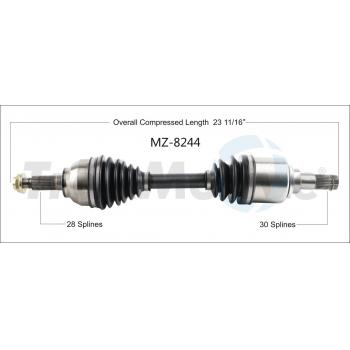 2009 Mazda 3 CV Axle Shaft Front Left TrakMotive MZ8244 image 1 of 3