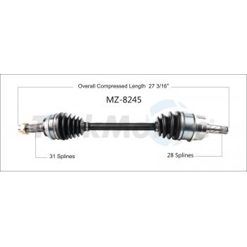2012 Mazda CX-7 CV Axle Shaft Front Left TrakMotive MZ8245 image 1 of 3