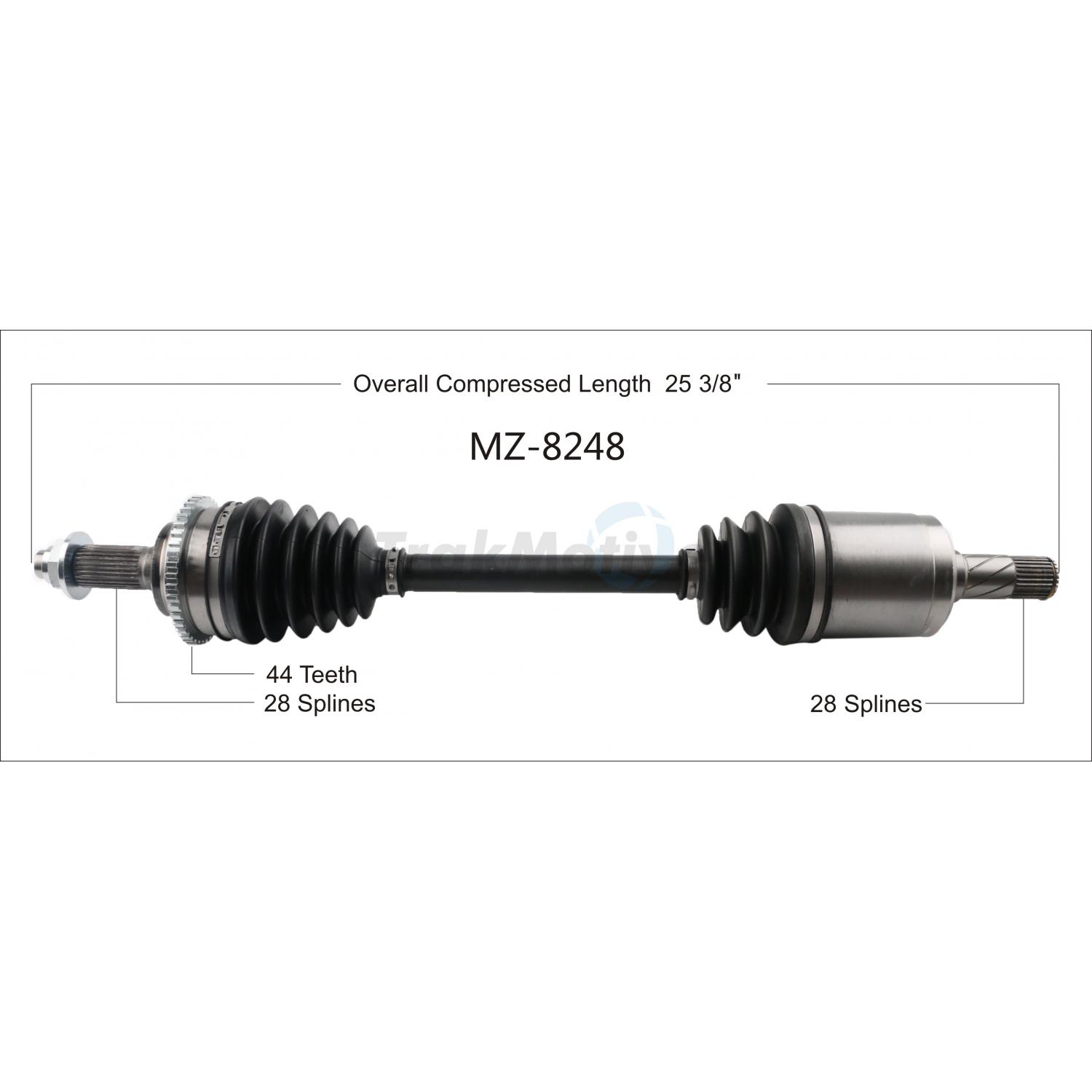 TrakMotive MZ8248 - CV Axle Shaft TrakMotive MZ8248 CV Axle Shaft product image 1 of 3