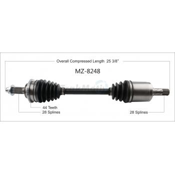 2005 Mazda 6 CV Axle Shaft Front Left TrakMotive MZ8248 image 1 of 3
