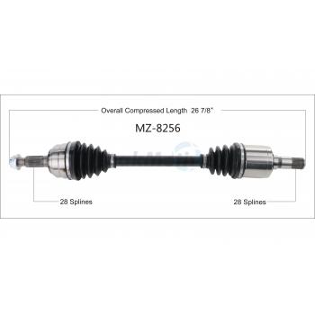 2012 Mazda 6 CV Axle Shaft Front Left TrakMotive MZ8256 image 1 of 3