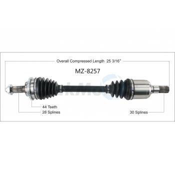 2005 Mazda 6 CV Axle Shaft Front Left TrakMotive MZ8257 image 1 of 3