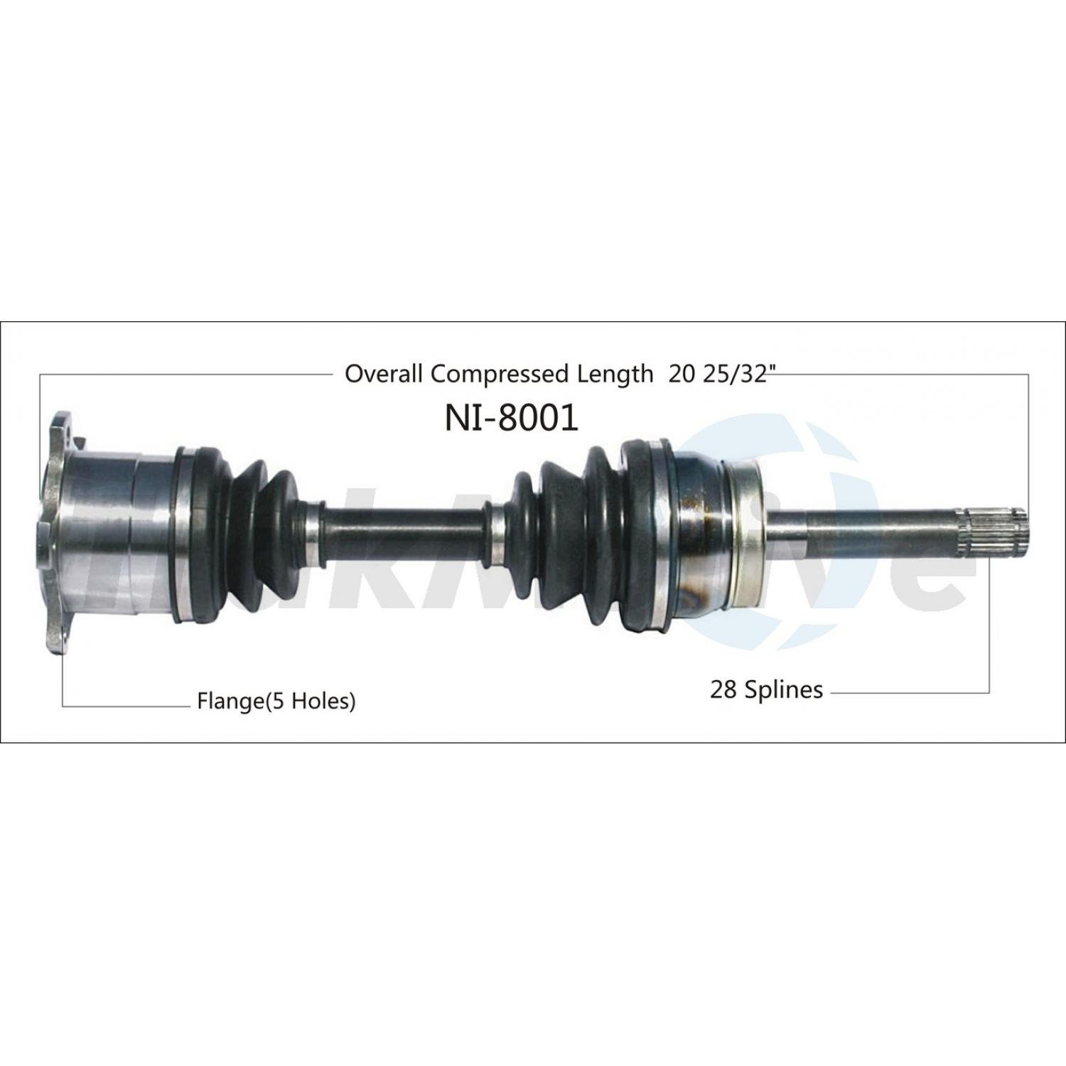 TrakMotive NI8001 - CV Axle Shaft TrakMotive NI8001 CV Axle Shaft product image 1 of 3