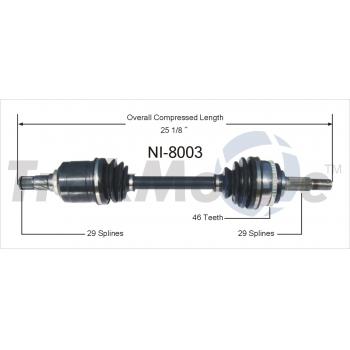 1994 Nissan Maxima CV Axle Shaft Front Left TrakMotive NI8003 image 1 of 3